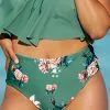Cupshe Bree Floral High Waisted Plus Size Bikini Bottom