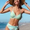 Cupshe Retro Dreaming Faux Wrap Bralette and Hipster Bikini Set