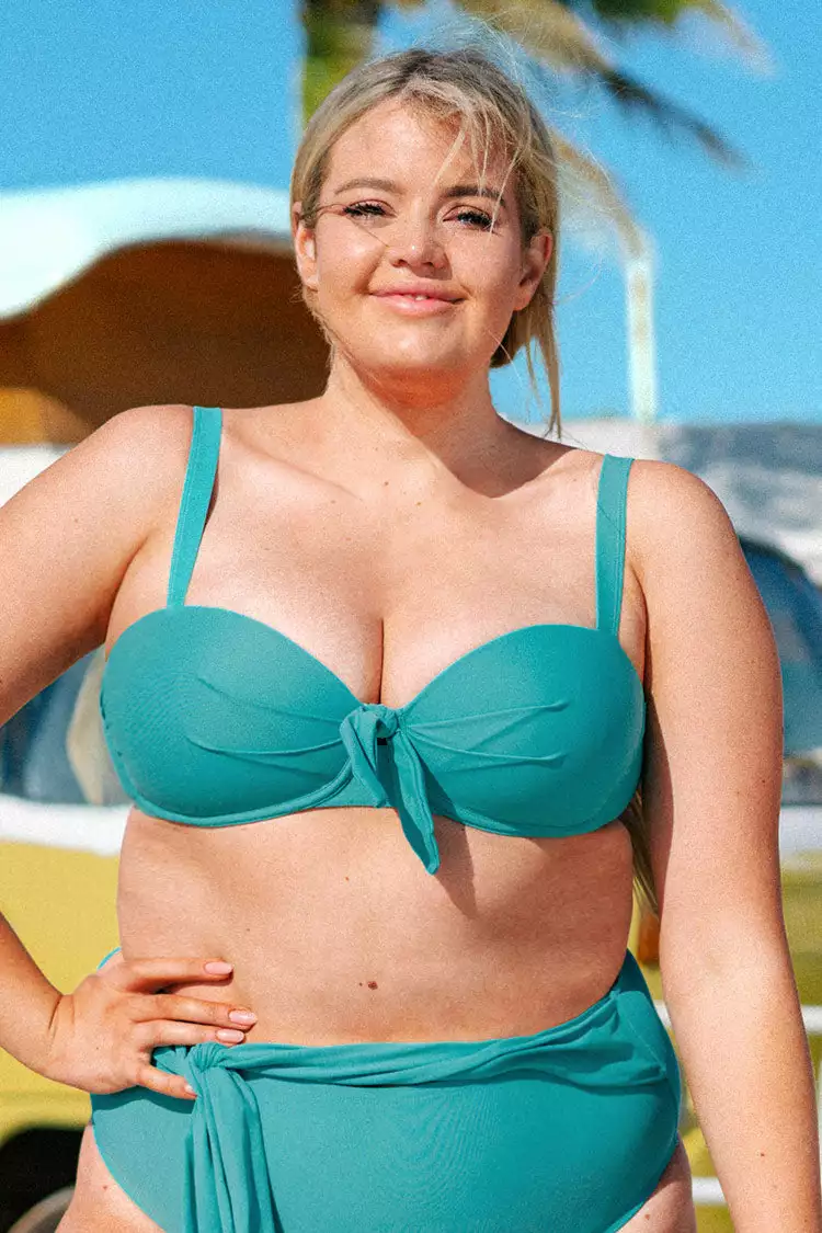 Cupshe Kristin Underwire Plus Size Bikini Top 1 Cupshe Kristin Underwire Plus Size Bikini Top