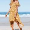 Cupshe Frances Yellow Daisy Floral Smocked Dress