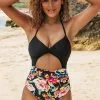 Cupshe Alexa Floral Cutout Twist One Piece Swimsuit