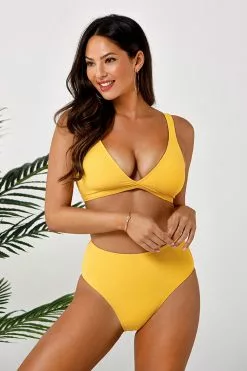 Cupshe Yellow Double V High Waisted Bikini 7 Cupshe Yellow Double V High Waisted Bikini -Deals Cupshe Store 1 d45f2e0f c5d0 43b2 b32d ed9de267424a