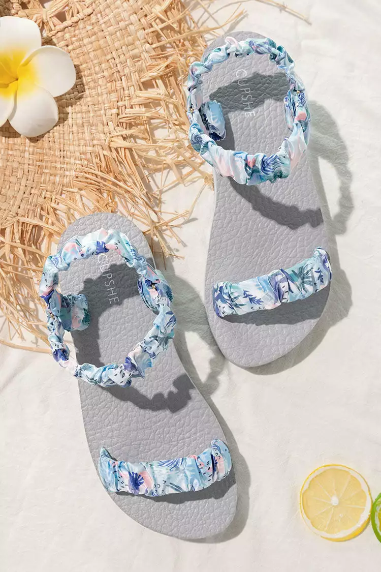 Cupshe Globetrotter Ruched Ankle Strap Sandals 2 Cupshe Globetrotter Ruched Ankle Strap Sandals - Image 2