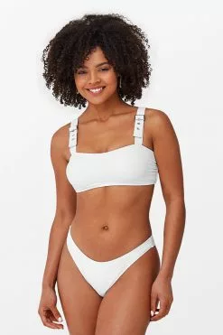 Cupshe Jamie Textured Eyelet Buckle Bikini