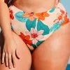 Cupshe Lucy Floral High Waisted Plus Size Bikini Bottom