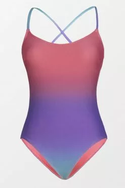 Cupshe Beachy Ombre Cross Back One Piece Swimsuit