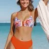 Cupshe Hayley Tropical Cutout Front Bikini
