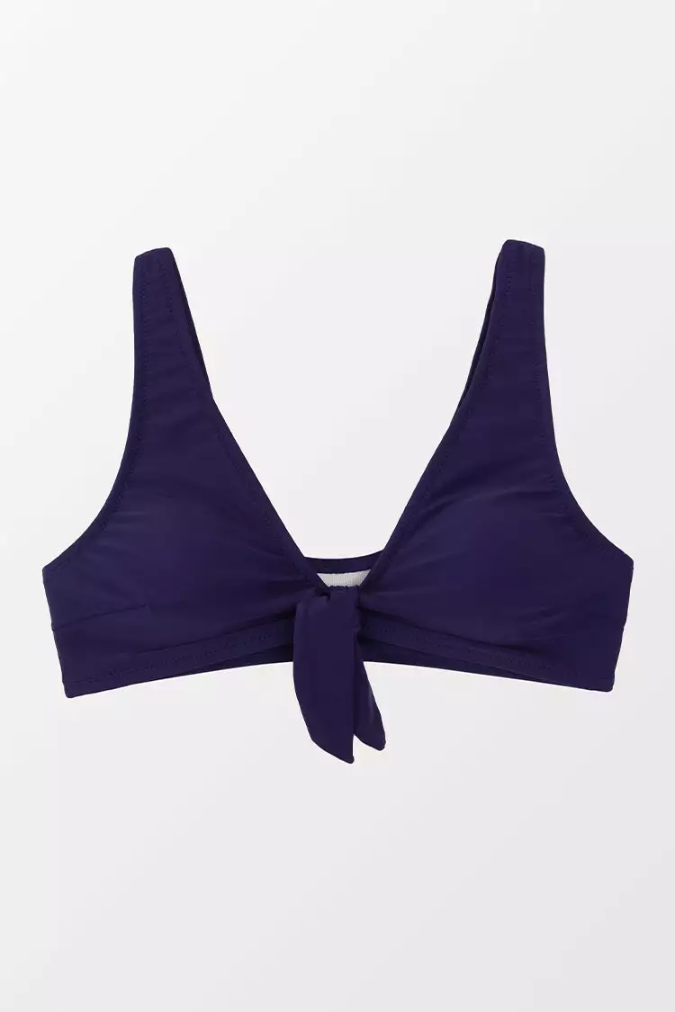 Cupshe Alia Navy Knotted Bikini Tank Top 3 Cupshe Alia Navy Knotted Bikini Tank Top - Image 3