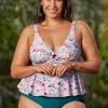 Cupshe Teal High Waisted Plus Size Bikini Bottom