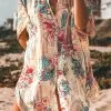 Cupshe Floral Print Buttoned Cover Up