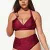Cupshe Saige Twist Front Criss Cross Plus Size Bikini Top