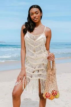 Cupshe Tyler Crochet Tassel Slip Cover Up