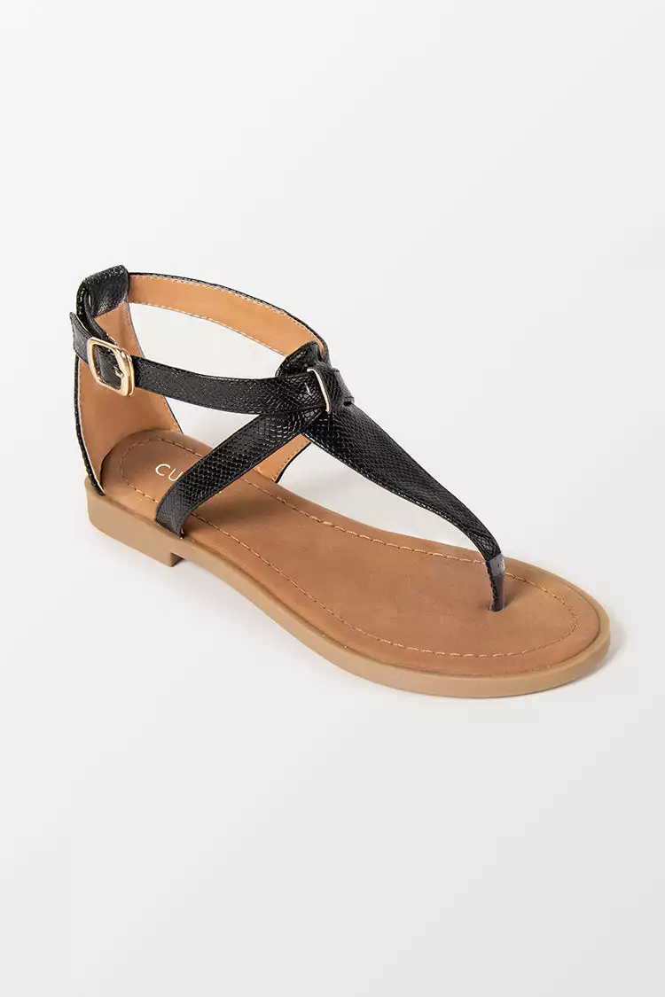 Cupshe Baja Black Open Toe Thong Strap Sandals 1 Cupshe Baja Black Open Toe Thong Strap Sandals