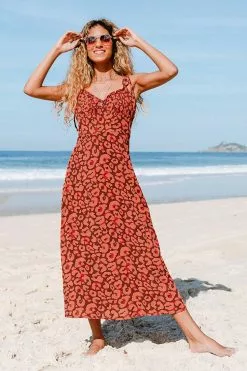 Cupshe Hadleigh Leopard Tie Shoulder Slip Dress -Deals Cupshe Store 1 de4fe193 9460 49a1 98e3 8f7eb533fabb