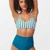 Cupshe Crisscross Lace Up High Waisted Bikini
