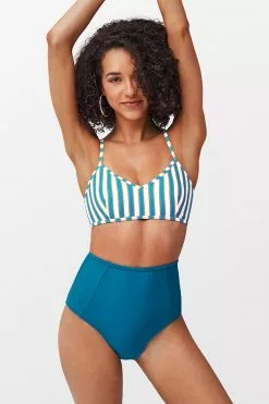 Cupshe Crisscross Lace Up High Waisted Bikini