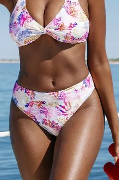 Cupshe Octavia Coral Print Bikini Bottom