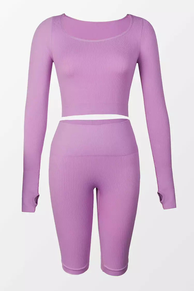 Cupshe Full Bloom Scoop Long Sleeve Matching Set 4 Cupshe Full Bloom Scoop Long Sleeve Matching Set - Image 4