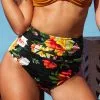 Cupshe Sweet Floral High Waisted Bikini Bottom