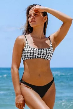 Cupshe Houndstooth Low Waisted Bikini