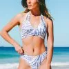 Cupshe Martha Cross Wrap Halter Bikini
