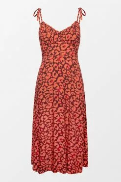 Cupshe Hadleigh Leopard Tie Shoulder Slip Dress
