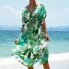 Cupshe Whitley Tropical V Neck Dress