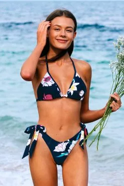 Cupshe Reina Floral Triangle Cup Low Waisted Bikini