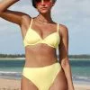 Cupshe Bermuda Bliss Underwire Bralette and High Waist Bikini Set