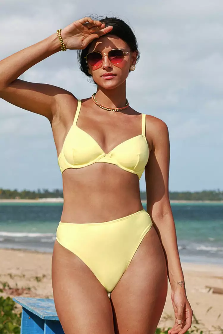 Cupshe Bermuda Bliss Underwire Bralette and High Waist Bikini Set 1 Cupshe Bermuda Bliss Underwire Bralette and High Waist Bikini Set