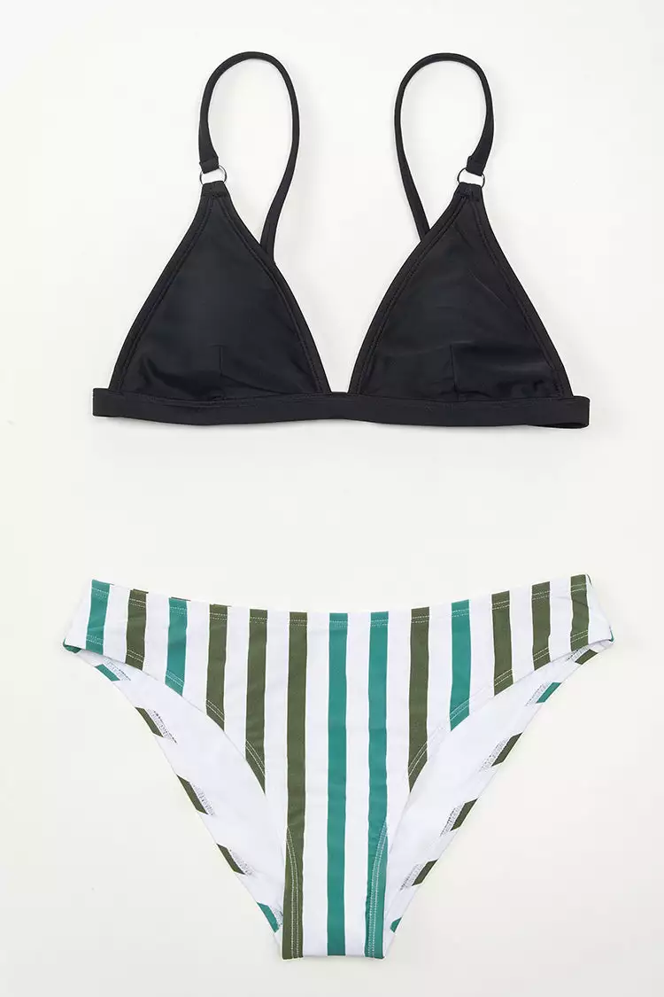 Cupshe Alicia Striped Triangle Bikini 3 Cupshe Alicia Striped Triangle Bikini - Image 3