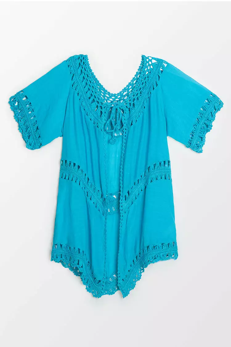 Cupshe Susan Crochet Tie Front Kimono 3 Cupshe Susan Crochet Tie Front Kimono - Image 3