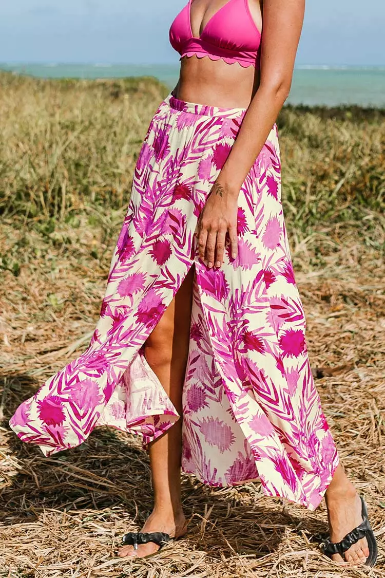 Cupshe Makenna Leafy Split Skirt 1 Cupshe Makenna Leafy Split Skirt