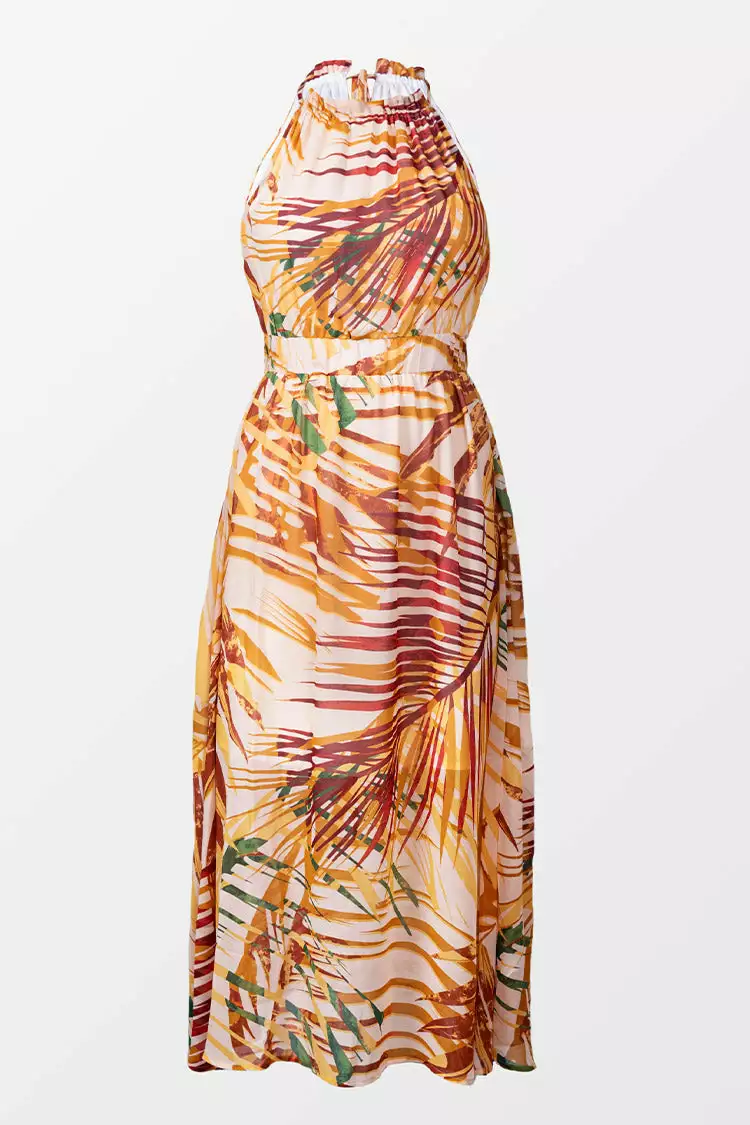 Cupshe Annabella Yellow Tropical Plants Dress 3 Cupshe Annabella Yellow Tropical Plants Dress - Image 3