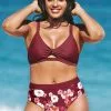 Cupshe Quinn Twist Cutout Plus Size Bikini Top