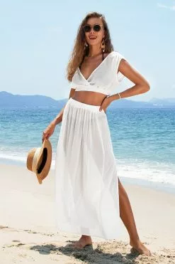 Cupshe Mabel Cover Up Top With Skirt Set
