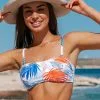 Cupshe Carrie Tropical Leafy Bikini Top