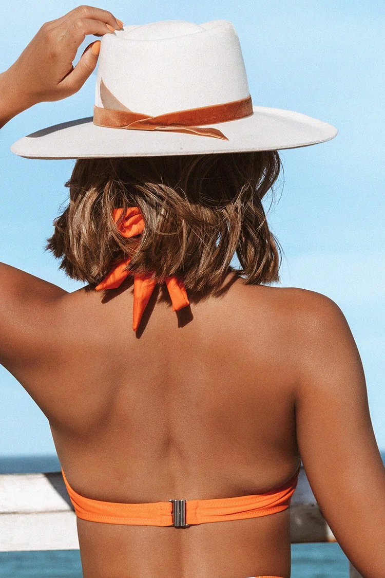 Cupshe Orange Halter Wide Straps Bikini Top 2 Cupshe Orange Halter Wide Straps Bikini Top - Image 2