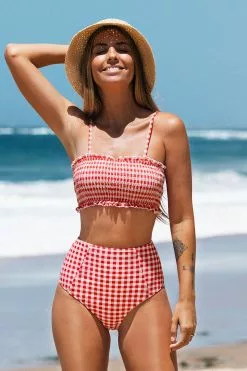 Cupshe Red Gingham Smocked Bikini 9 Cupshe Red Gingham Smocked Bikini -Deals Cupshe Store 2021 1 d1e5481f 9a10 40c0 a8f9 2dc89a94e0a2
