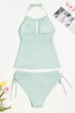 CUPSHE Anahi Rib Drawstring Side Halter Tankini 8 CUPSHE Anahi Rib Drawstring Side Halter Tankini -Deals Cupshe Store 2 0318bae6 7bd1 4741 b13e 9e60fe44b877