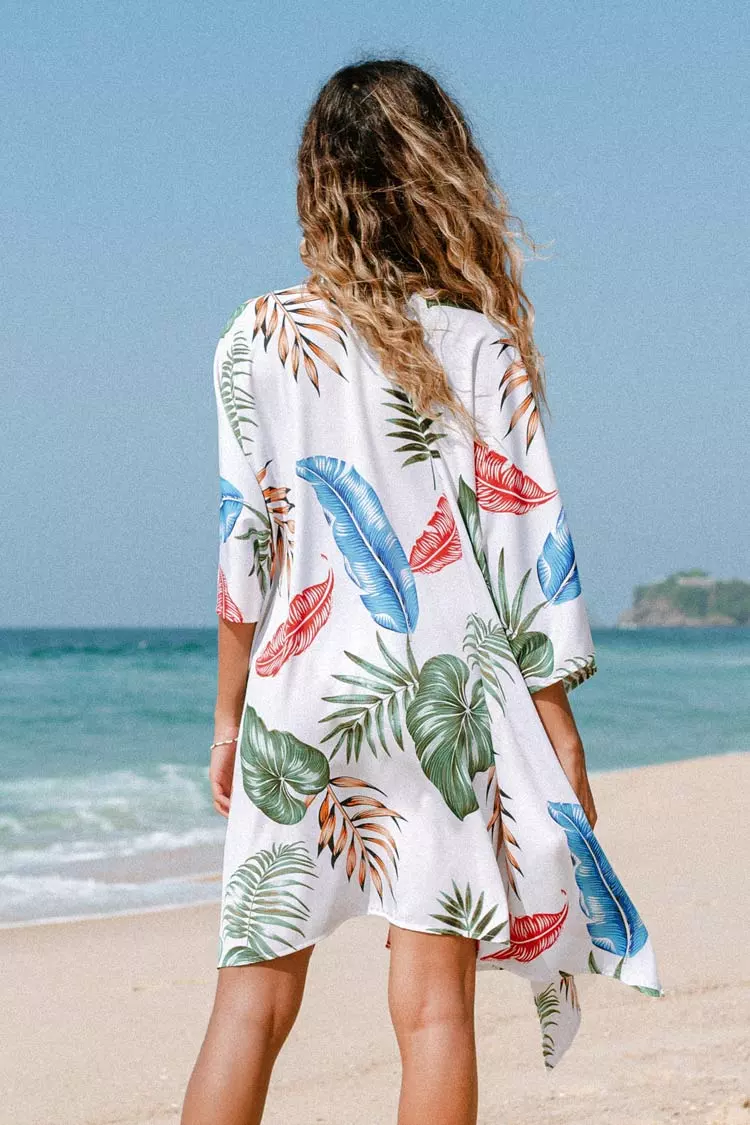 Cupshe Britney Tropical Half Sleeves Mid Length Kimono 2 Cupshe Britney Tropical Half Sleeves Mid Length Kimono - Image 2