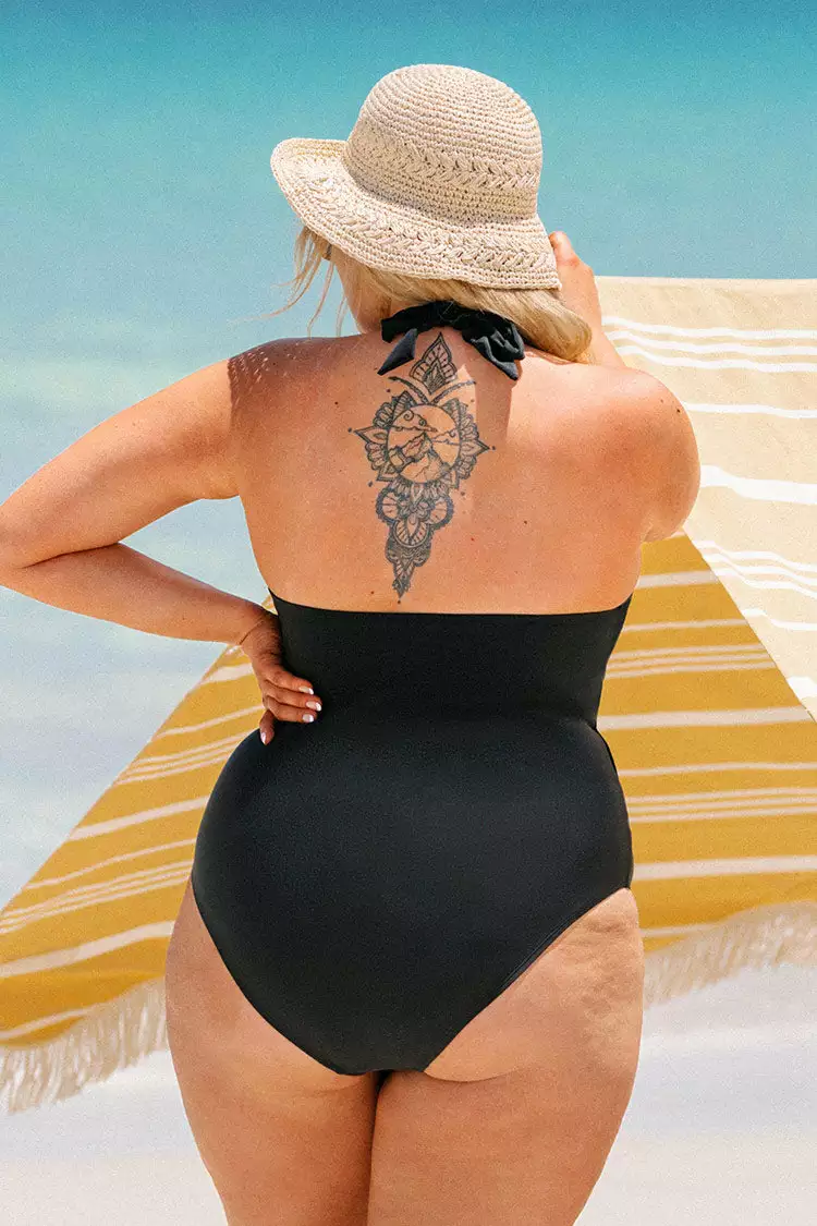 Cupshe Seaside Holiday Twist Front Plus Size One Piece Swimsuit 2 Cupshe Seaside Holiday Twist Front Plus Size One Piece Swimsuit - Image 2