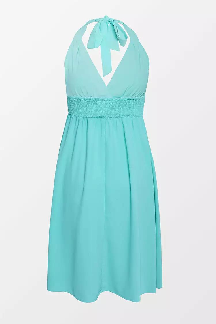 Cupshe Skylar Green Halter V-neck A-shape Dress 2 Cupshe Skylar Green Halter V-neck A-shape Dress - Image 2