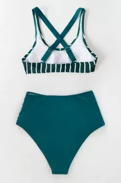 Cupshe Teal And White Striped High Waisted Bikini 11 Cupshe Teal And White Striped High Waisted Bikini -Deals Cupshe Store 2 105415ba 2e43 4418 94af d15fd41817e4
