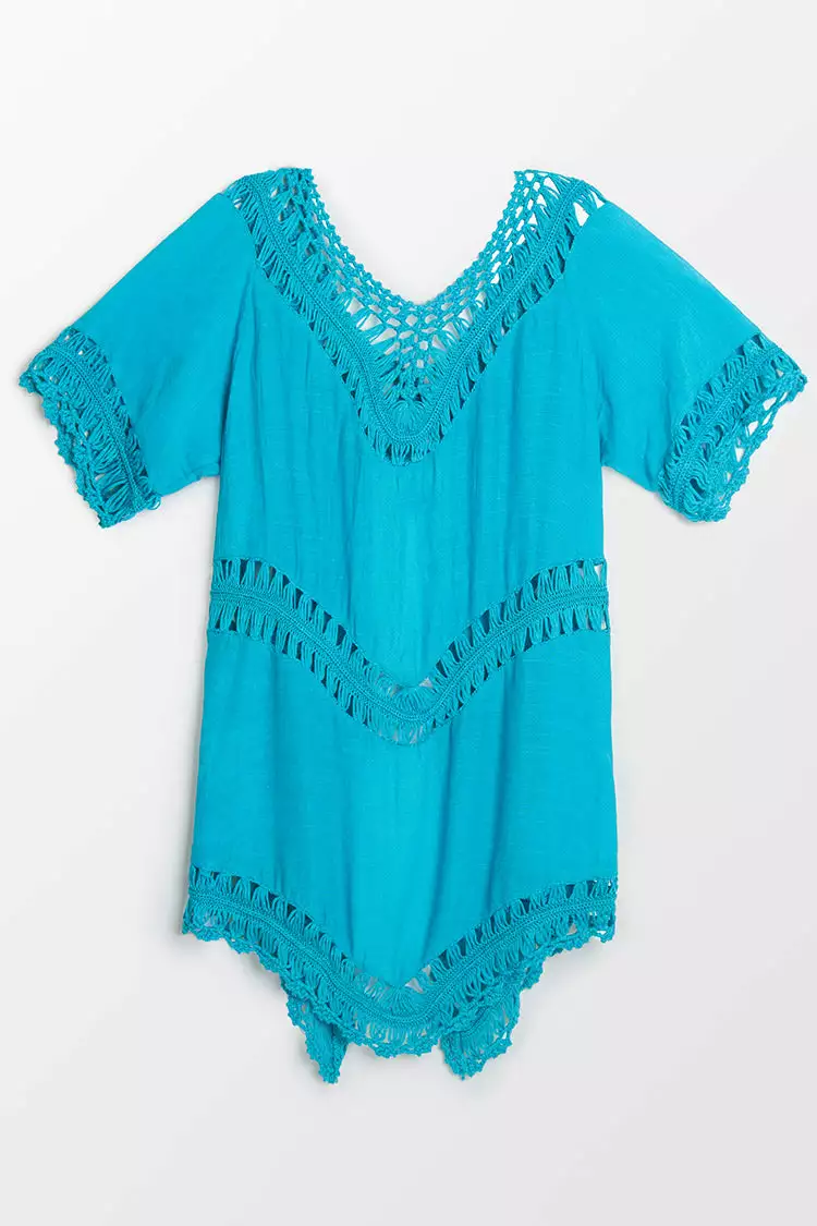 Cupshe Susan Crochet Tie Front Kimono 4 Cupshe Susan Crochet Tie Front Kimono - Image 4