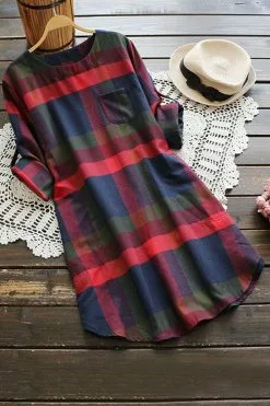 CUPSHE Lady Leisure Plaid Dress