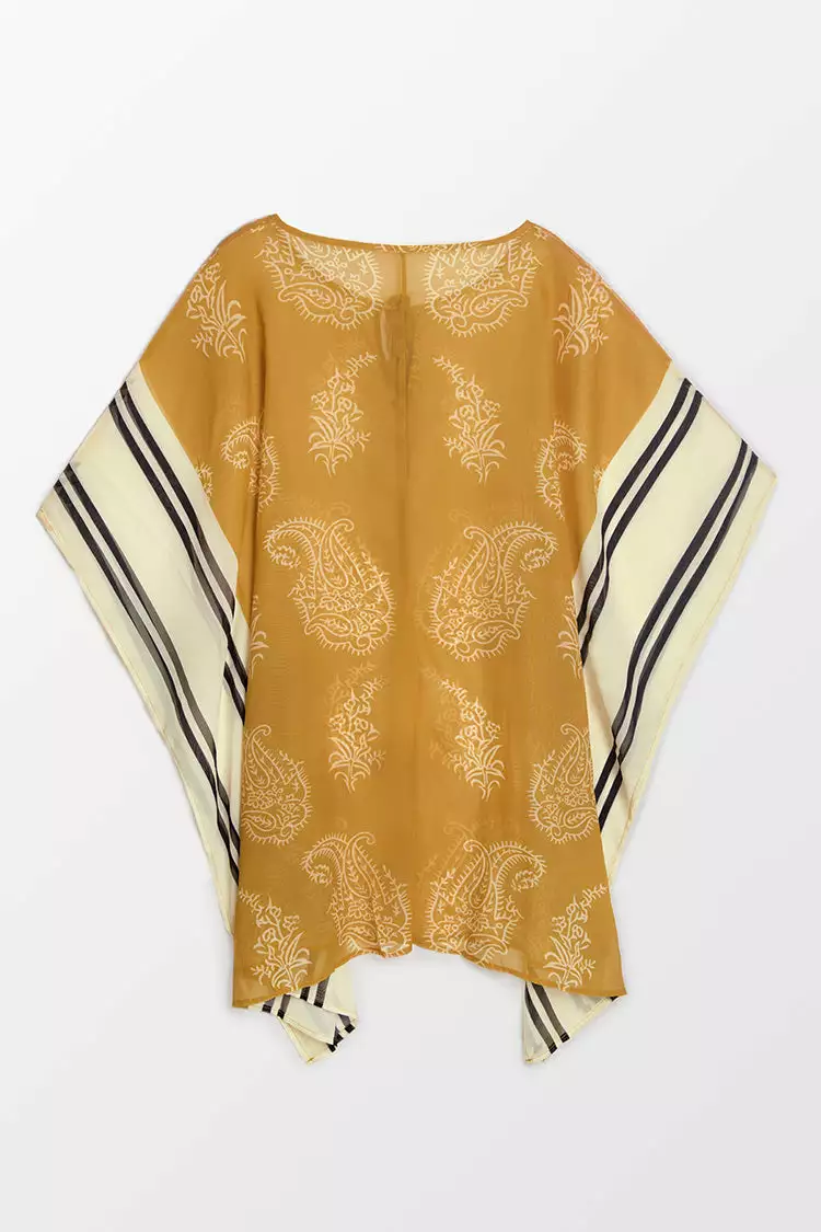 Cupshe Kyleigh Paisley And Striped Cover Up 4 Cupshe Kyleigh Paisley And Striped Cover Up - Image 4