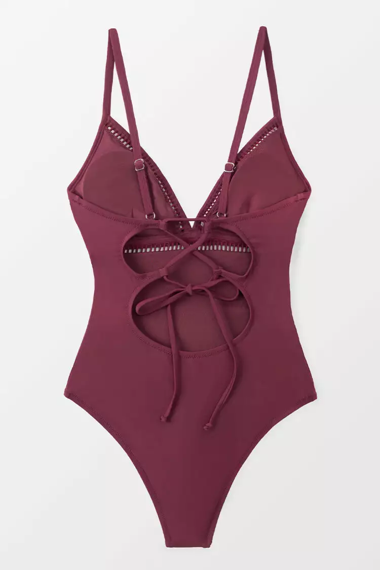 Cupshe Novah Lace Up One Piece Swimsuit 4 Cupshe Novah Lace Up One Piece Swimsuit - Image 4