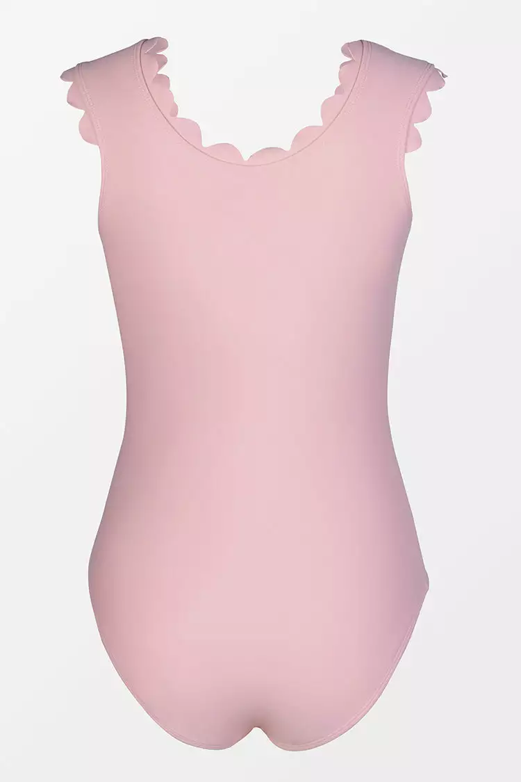 Cupshe Sidney Pink V-neck Scalloped One Piece Swimsuit 4 Cupshe Sidney Pink V-neck Scalloped One Piece Swimsuit - Image 4