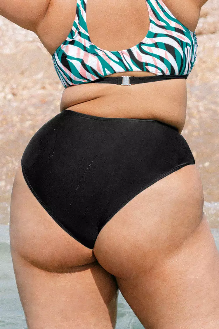 Cupshe Amiyah Black Plus Size Bikini Bottom 2 Cupshe Amiyah Black Plus Size Bikini Bottom - Image 2